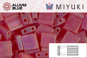 MIYUKI TILA™ Beads (TL-0140FR) - Matte Transparent Red Orange AB
