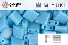 MIYUKI TILA Beads (TL-0413FR) - Matte Opaque Turquoise Blue AB