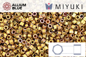 MIYUKI Delica® Seed Beads (DBC0501) 11/0 Hex Cut - 24kt Gold Iris