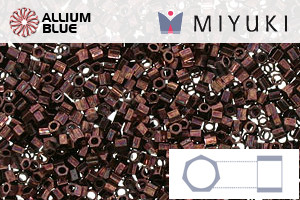 MIYUKI Delica® Seed Beads (DBSC0012) 15/0 Hex Cut Small - Metallic Dark Raspberry
