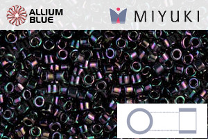 MIYUKI Delica® Seed Beads (DB0004) 11/0 Round - Metallic Dark Plum Iris