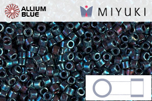 MIYUKI Delica® Seed Beads (DB0025) 11/0 Round - Metallic Blue Iris