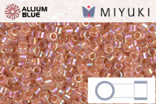 MIYUKI Delica® Seed Beads (DB0045) 11/0 Round - Silver Lined Orange