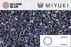 MIYUKI Delica® Seed Beads (DB0059) 11/0 Round - Amethyst Lined Crystal AB