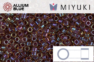 MIYUKI Delica® Seed Beads (DB0061) 11/0 Round - Wine Lined Light Topaz Luster