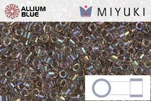 MIYUKI Delica® Seed Beads (DB0064) 11/0 Round - Taupe Lined Crystal AB