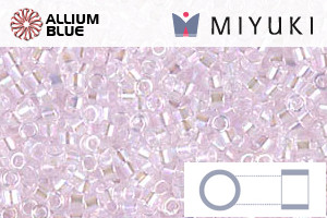 MIYUKI Delica® Seed Beads (DB0071) 11/0 Round - Transparent Pink AB