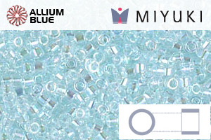 MIYUKI Delica® Seed Beads (DB0083) 11/0 Round - Transparent Pale Aqua AB