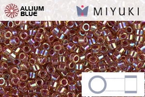 MIYUKI Delica® Seed Beads (DB0088) 11/0 Round - Berry Lined Light Topaz AB
