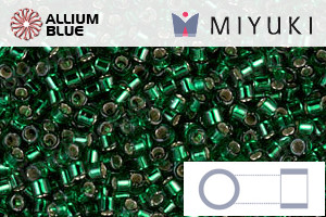 MIYUKI Delica® Seed Beads (DB0148) 11/0 Round - Silver Lined Emerald