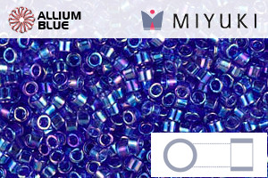MIYUKI Delica® Seed Beads (DB0178) 11/0 Round - Transparent CobaLight AB