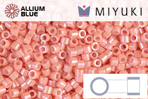 MIYUKI Delica® Seed Beads (DB0207) 11/0 Round - Opaque Tea Rose Luster