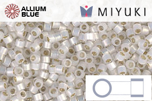 MIYUKI Delica® Seed Beads (DB0221) 11/0 Round - GiLight Lined White Opal
