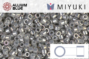 MIYUKI Delica® Seed Beads (DB0251) 11/0 Round - Opaque Smoke Gray Luster