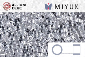 MIYUKI Delica® Seed Beads (DB0271) 11/0 Round - Sparkling Silver Gray Lined Crystal