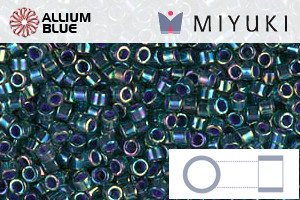MIYUKI Delica® Seed Beads (DB0276) 11/0 Round - Lined Emerald AB