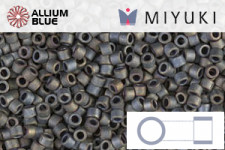 MIYUKI Delica® Seed Beads (DB0631) 11/0 Round - Dyed Smoke Gray Silver Lined Alabaster