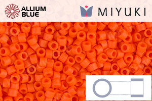 MIYUKI Delica® Seed Beads (DB0752) 11/0 Round - Matte Opaque Orange