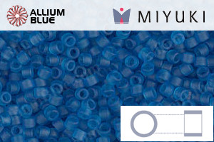 MIYUKI Delica® Seed Beads (DB0768) 11/0 Round - Matte Transparent Capri Blue