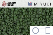 MIYUKI Delica® Seed Beads (DB0373) 11/0 Round - Matte Metallic Sage Green Luster