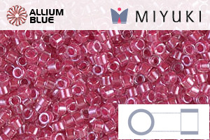MIYUKI Delica® Seed Beads (DB0914) 11/0 Round - Sparkling Rose Lined Crystal