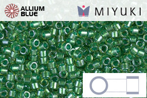 MIYUKI Delica® Seed Beads (DB0916) 11/0 Round - Sparkling Green Lined Chartreuse