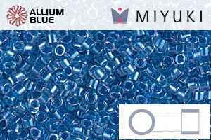 MIYUKI Delica® Seed Beads (DB0920) 11/0 Round - Sparkling Cerulean Blue Lined Crystal