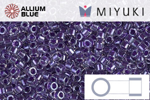 MIYUKI Delica® Seed Beads (DB0923) 11/0 Round - Sparkling Amethyst Lined Crystal