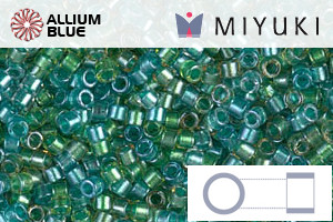 MIYUKI Delica® Seed Beads (DB0984) 11/0 Round - Sparkling Lined Aqua Fresco Mix