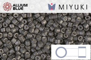 MIYUKI Delica® Seed Beads (DB1175) 11/0 Round - Galvanized Matte Graphite