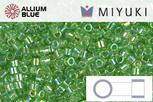 MIYUKI Delica® Seed Beads (DB1246) 11/0 Round - Transparent Lime AB