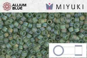 MIYUKI Delica® Seed Beads (DB1282) 11/0 Round - Matte Transparent Olive AB