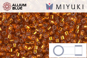 MIYUKI Delica® Seed Beads (DB1333) 11/0 Round - Dyed Silver Lined Burnt Orange