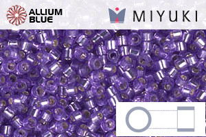 MIYUKI Delica® Seed Beads (DB1347) 11/0 Round - Dyed Silver Lined Purple