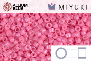 MIYUKI Delica® Seed Beads (DB1371) 11/0 Round - Dyed Opaque Carnation Pink