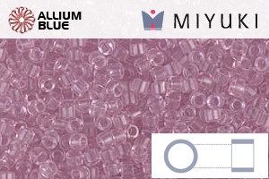MIYUKI Delica® Seed Beads (DB1402) 11/0 Round - Transparent Pale Rose