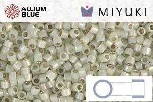 MIYUKI Delica® Seed Beads (DB1453) 11/0 Round - Silverlined Pale Lime Opal