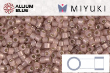 MIYUKI Delica® Seed Beads (DB1788) 11/0 Round - White Lined Emerald AB