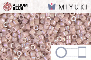 MIYUKI Delica® Seed Beads (DB1505) 11/0 Round - Opaque Pink Champagne AB