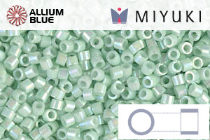 MIYUKI Delica® Seed Beads (DB1506) 11/0 Round - Opaque Light Mint AB
