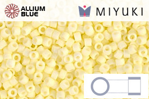 MIYUKI Delica® Seed Beads (DB1511) 11/0 Round - Matte Opaque Pale Yellow