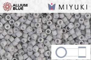 MIYUKI Delica® Seed Beads (DB1518) 11/0 Round - Matte Opaque Light Smoke