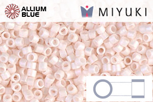 MIYUKI Delica® Seed Beads (DB1520) 11/0 Round - Matte Opaque Bisque White AB