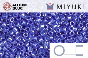 MIYUKI Delica® Seed Beads (DB1569) 11/0 Round - Opaque Cyan Blue Luster