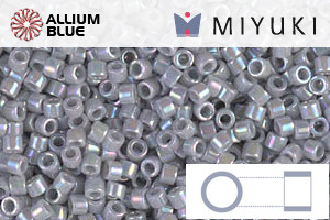 MIYUKI Delica® Seed Beads (DB1579) 11/0 Round - Opaque Ghost Gray AB