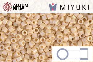 MIYUKI Delica® Seed Beads (DB1591) 11/0 Round - Matte Opaque Pear AB