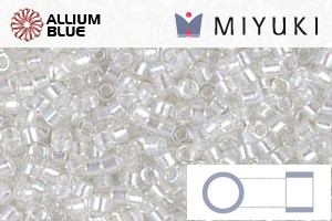 MIYUKI Delica® Seed Beads (DB1671) 11/0 Round - Pearl Lined Crystal AB