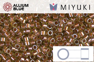 MIYUKI Delica® Seed Beads (DB1703) 11/0 Round - Copper Pearl Lined Chartruese
