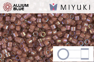 MIYUKI Delica® Seed Beads (DB1737) 11/0 Round - Rose Lined Amethyst AB