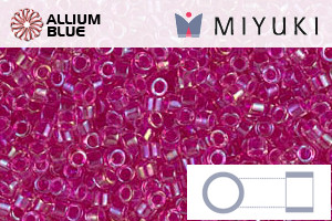 MIYUKI Delica® Seed Beads (DB1743) 11/0 Round - Hot Pink Lined Crystal AB